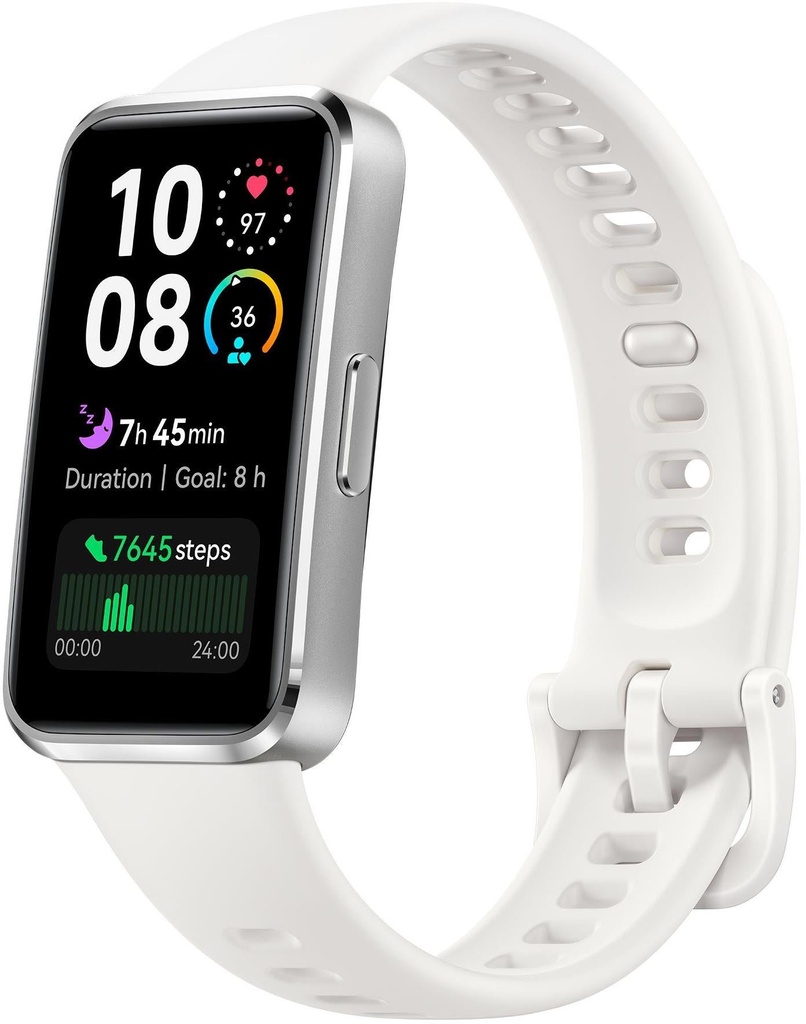 Huawei Band 10 White - White Fluoroelastomer Strap