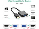 Ugreen Active Display Port  To Vga Adapter Converter - Black