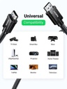 Ugreen Hdmi 8K Cable Male To Male Zinc Alloy Shell Braided Gray 1.5M