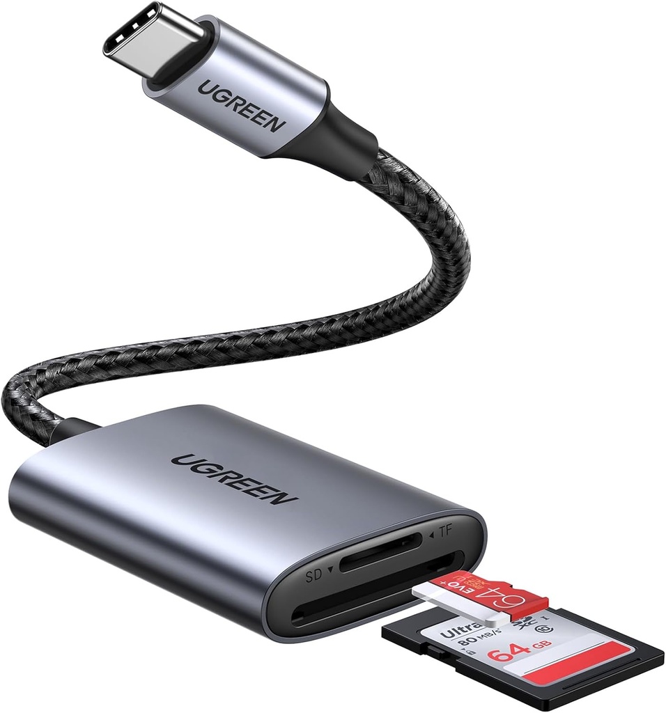 Ugreen Usb-C To Sd/Tf Memory Card Reader Alu Case