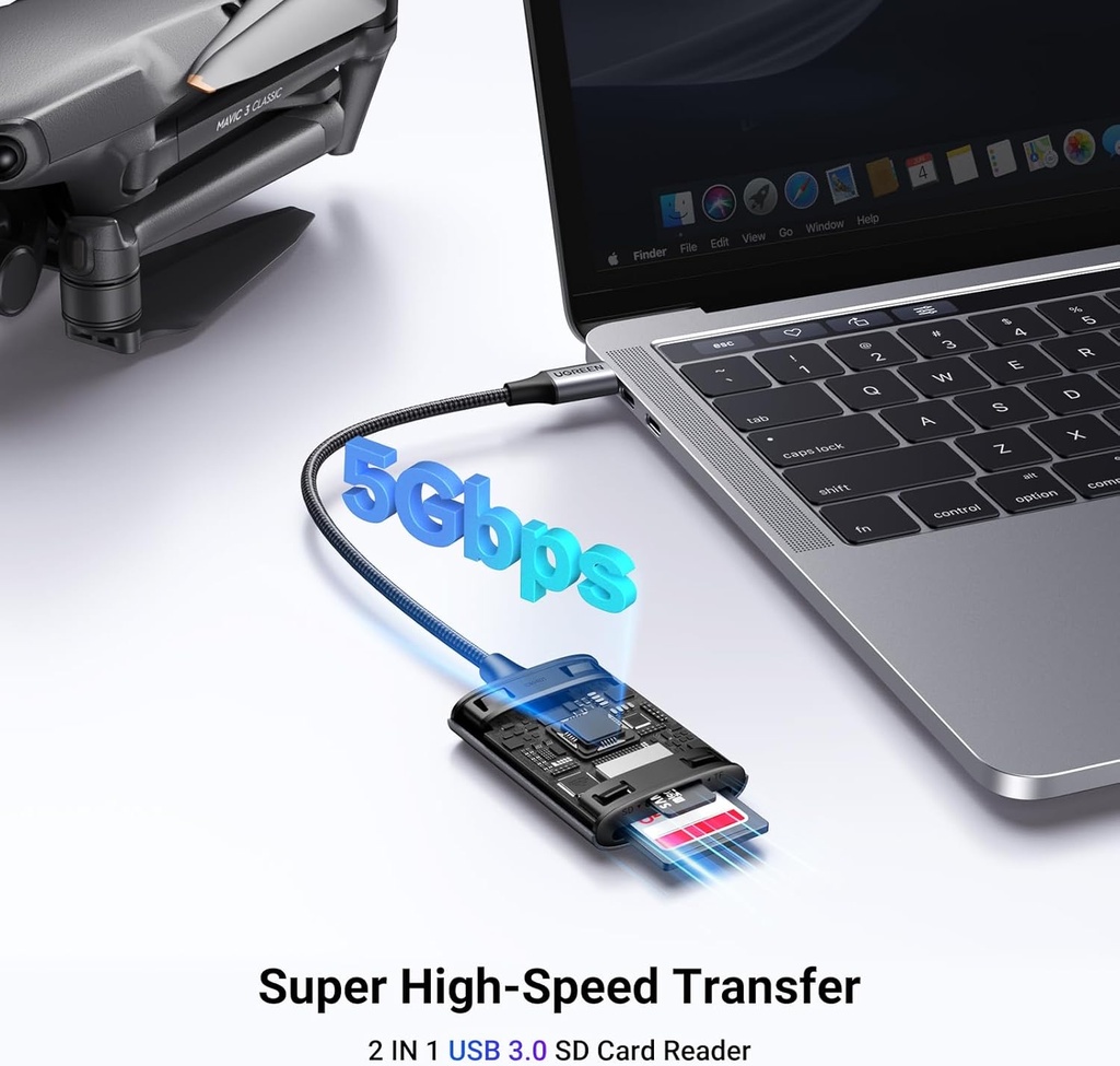 Ugreen Usb-C To Sd/Tf Memory Card Reader Alu Case