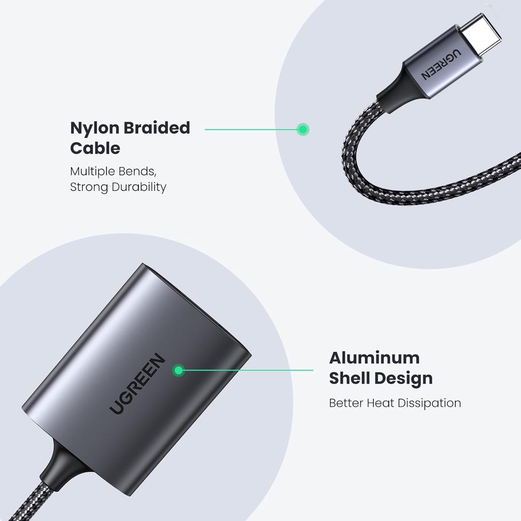 Ugreen Usb-C To Sd/Tf Memory Card Reader Alu Case