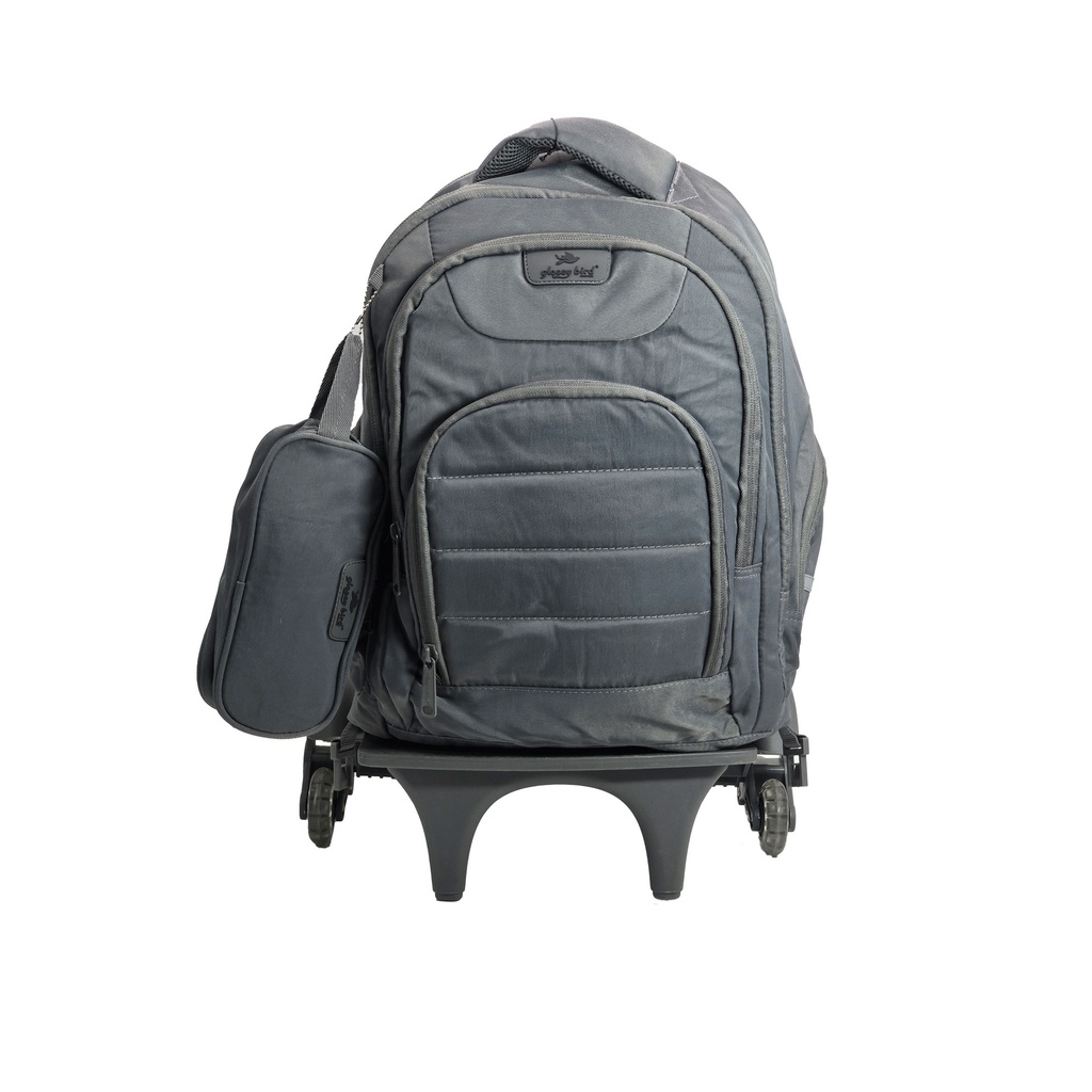 Trolly Backpack Double Side assorted Color With Pencil Case 17" GB2670T/TT Black