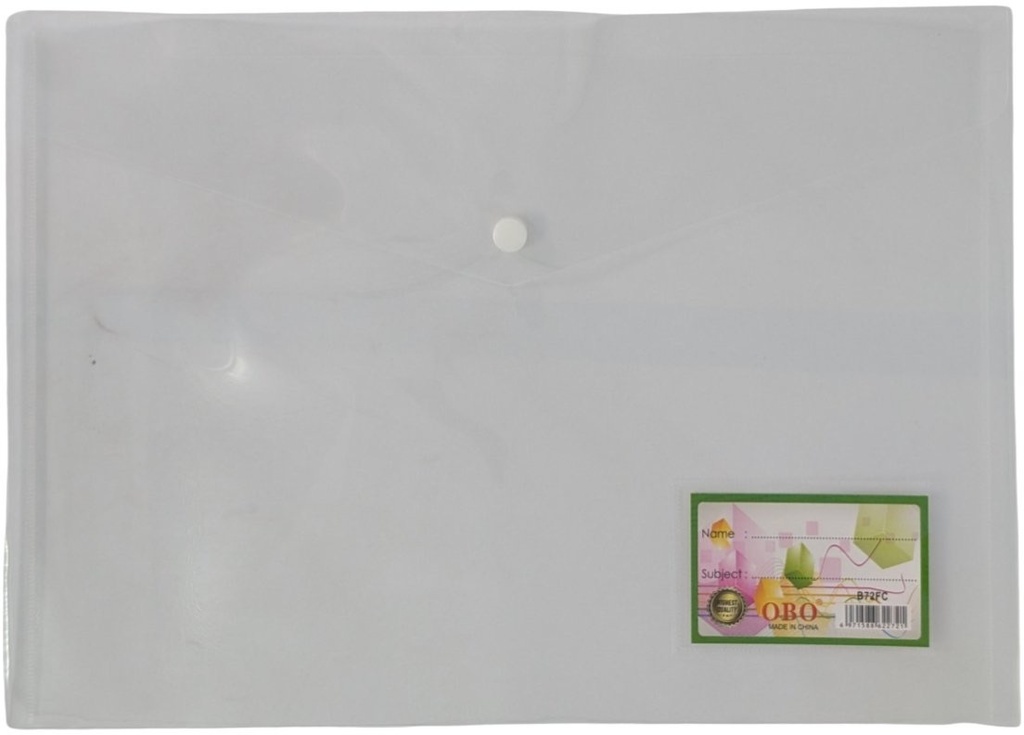 Clear Bag With Button PP Plastic  FC  Translucent Lined Blue