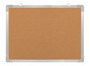 Felt+Cork board Aluminum Frame Fabric 45x60cm Blue