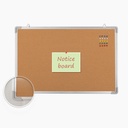 Felt+Cork board Aluminum Frame Fabric 45x60cm Blue