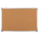 Felt+Cork board Aluminum Frame Fabric 60x90cm Blue