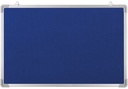 Felt+Cork board Aluminum Frame Fabric 60x90cm Blue