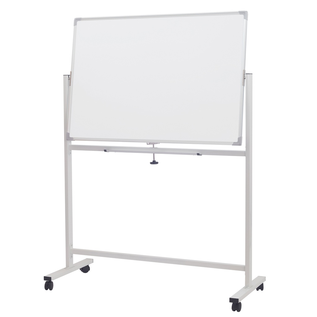 Whiteboard Mobile Magnetic DD With Stand Aluminuim Frame  Metal 90  x  120  cm  White