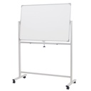 Whiteboard Mobile Magnetic DD With Stand Aluminuim Frame  Metal 90  x  120  cm  White