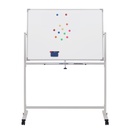 Whiteboard Mobile Magnetic DD With Stand Aluminuim Frame  Metal 90  x  120  cm  White