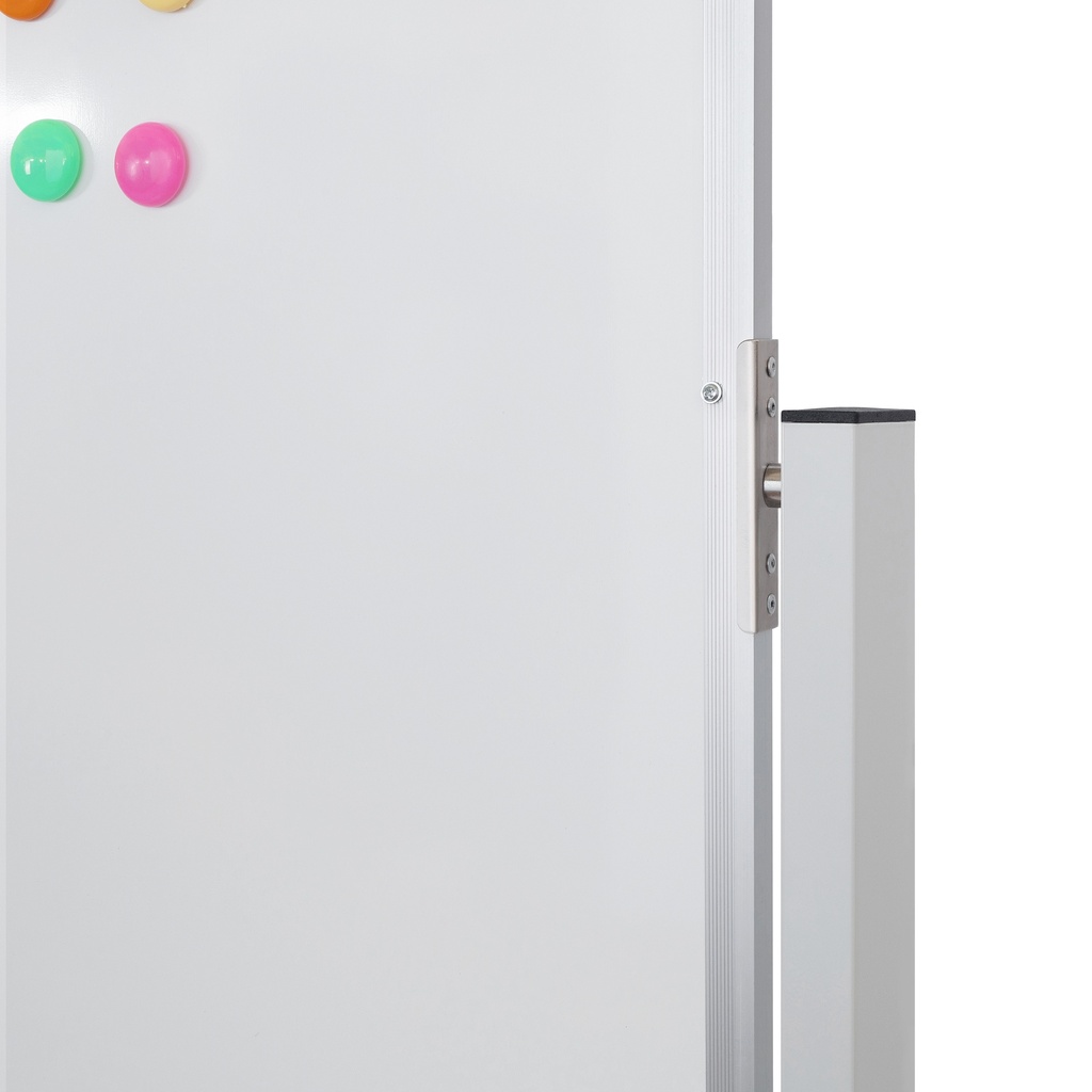 Whiteboard Mobile Magnetic DD With Stand Aluminuim Frame  Metal 90  x  120  cm  White