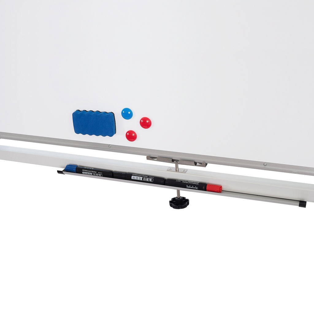 Whiteboard Mobile Magnetic DD With Stand Aluminuim Frame  Metal 90  x  120  cm  White