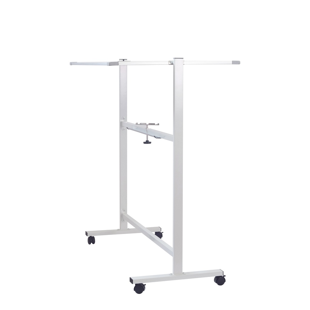Whiteboard Mobile Magnetic DD With Stand Aluminuim Frame  Metal 90  x  120  cm  White
