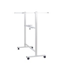 Whiteboard Mobile Magnetic DD With Stand Aluminuim Frame  Metal 90  x  120  cm  White