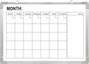 Weekly Whiteboard Magnetic SS With Aluminum Frame    45 cm X 60 cm