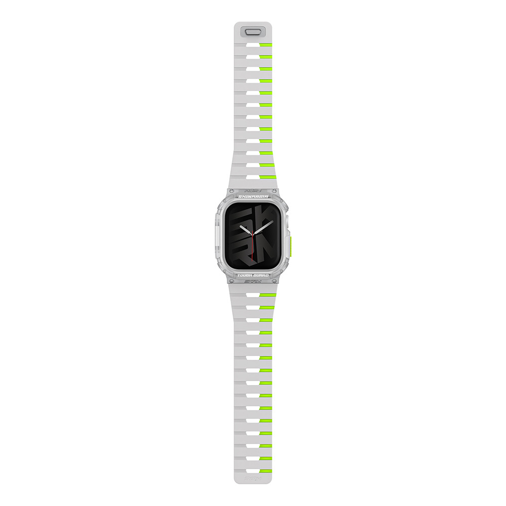 Skinarma Magnetic Apple Watch Strap + Watch Case Bundle 42 Mm Gemini (Niteglow) Lime Green