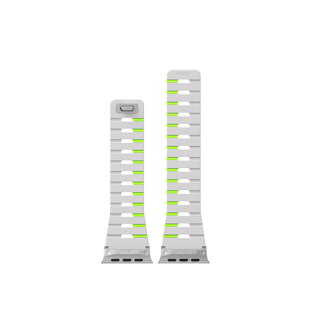 Skinarma Magnetic Apple Watch Strap + Watch Case Bundle 42 Mm Gemini (Niteglow) Lime Green