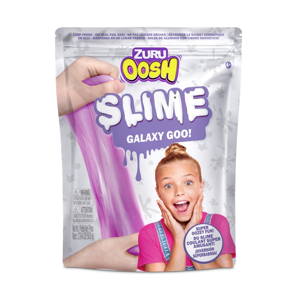 New - Slime Neon Rainbow/ Glow In The Dark - Foil Bag 500G - 7 Color Asst - Pdq 6 Pcs 