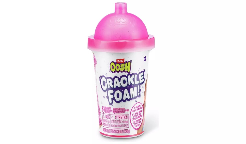 Oosh-Mix Combo 1Pk S3 Crackle Foam/ 2Pk Small Tub Slime 70G And  2Pk Putty S4 Window Box,Bulk,4Pcs 