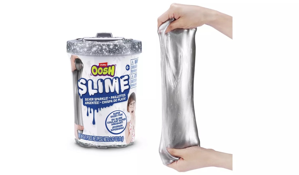 Oosh-Mix Combo 1Pk S3 Crackle Foam/ 2Pk Small Tub Slime 70G And  2Pk Putty S4 Window Box,Bulk,4Pcs 