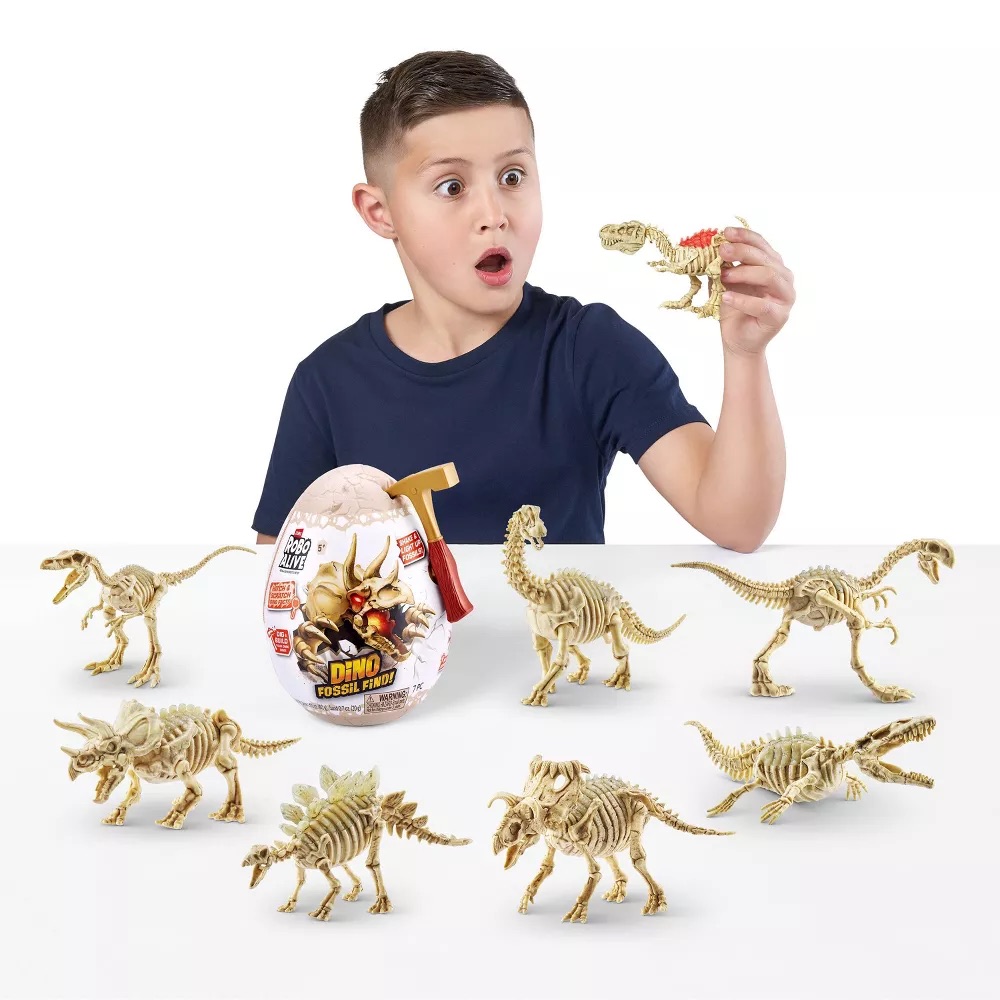Robo Alive-Dino Fossil Find-Series 1 Mini Surprise Egg,3Facing6Pcs/Pdq,12,Std Color Asst  