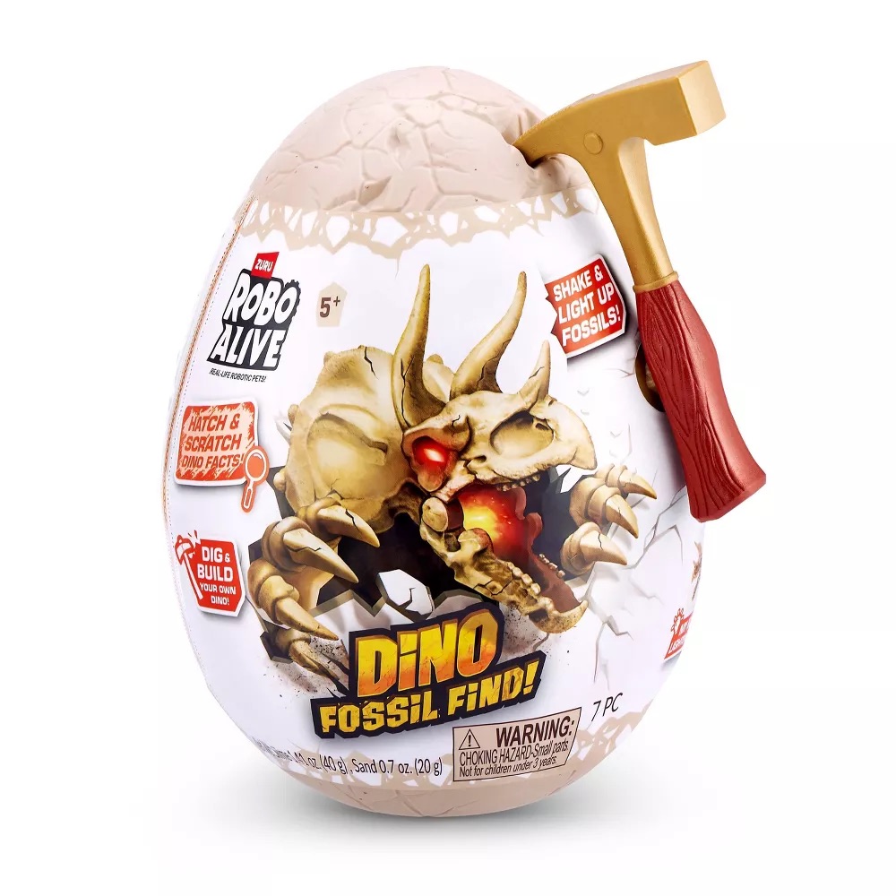 Robo Alive-Dino Fossil Find-Series 1 Mini Surprise Egg,3Facing6Pcs/Pdq,12,Std Color Asst  