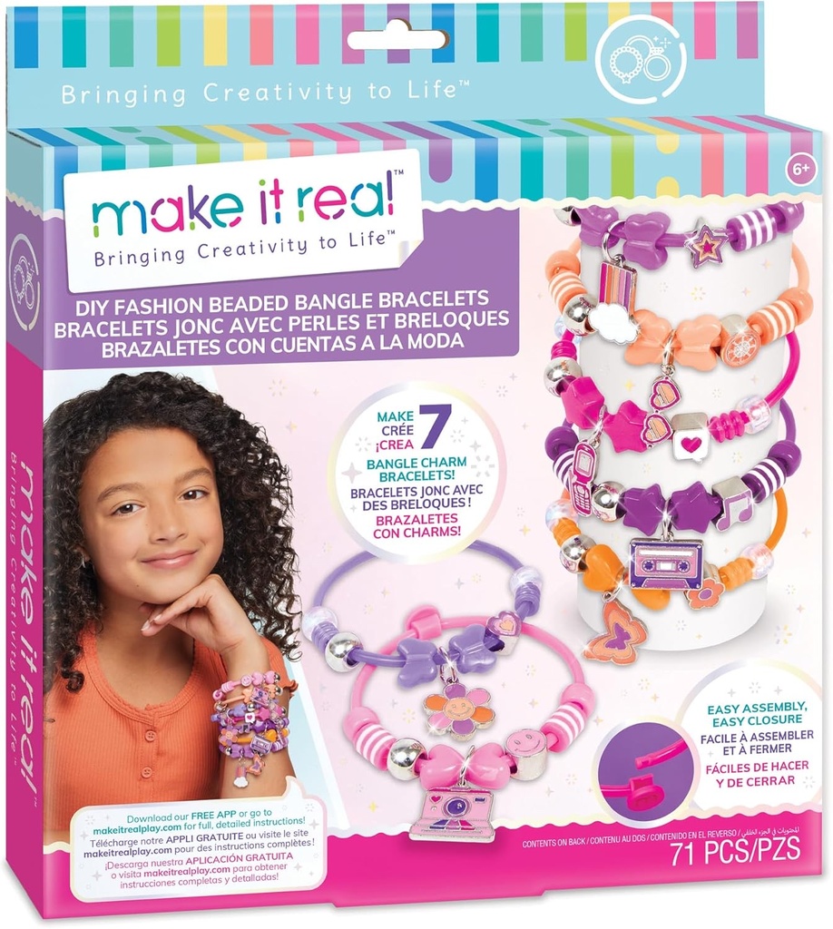 Diy Fashion Beaded Bangle Bracelets