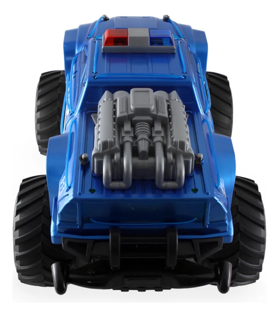 Neon Monster  - Scale 1:16 Furious Cold Light Police Car - Streaming Lights With  15Km-H  Speed. 