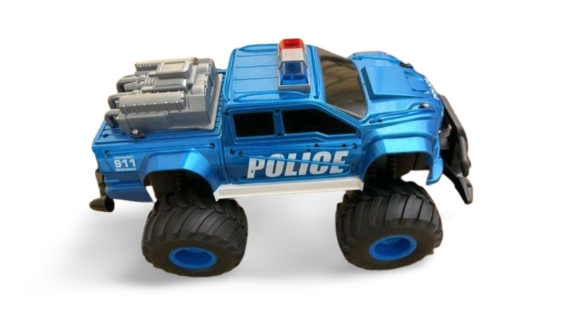 Neon Monster  - Scale 1:16 Furious Cold Light Police Car - Streaming Lights With  15Km-H  Speed. 
