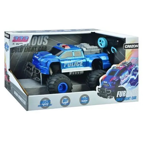 Neon Monster  - Scale 1:16 Furious Cold Light Police Car - Streaming Lights With  15Km-H  Speed. 
