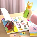 Magic sticker stamper,3 assorted dinosaur, rabbit, cat.