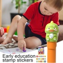 Magic sticker stamper,3 assorted dinosaur, rabbit, cat.
