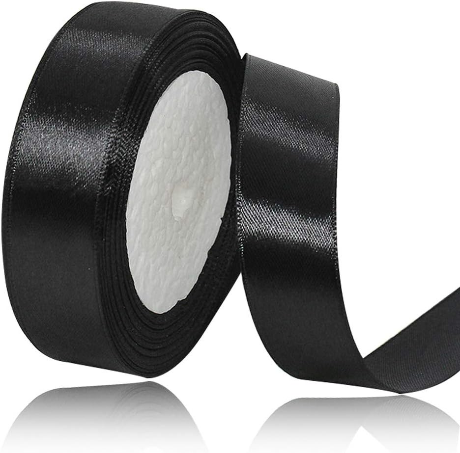 Ribbon Satin 2.4cm X 22M Black