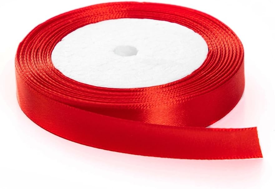 Ribbon Satin 1.2cm X 22M Red