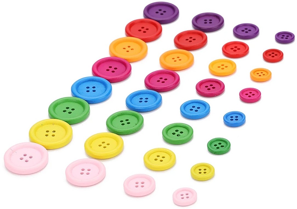 Buttons Craft 2.5CM,2CM,1.2CM Assorted Color