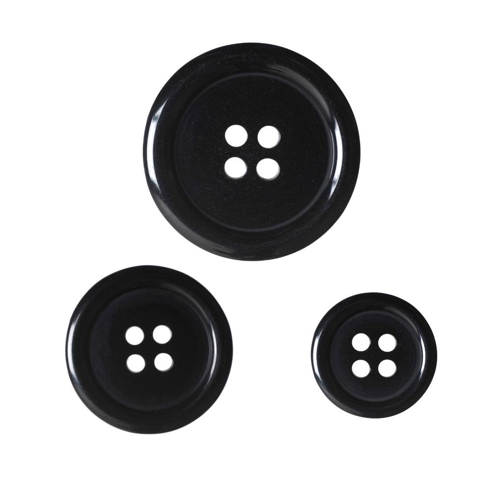Buttons Craft 3x0.5cm Black