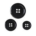 Buttons Craft 3x0.5cm Black