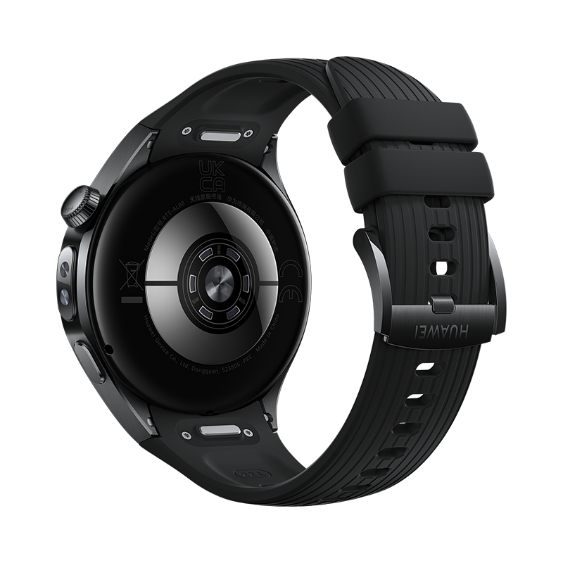 Huawei Watch 5 46MM LTE Black - Stainless Steel Case Black Fluoroelastomer Strap 