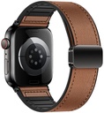 Hoco iWatch WA34 Basic series two-section double magnetic buckle silicone leather strap(38/40/41/42mm) Brown
