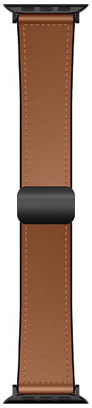 Hoco iWatch WA34 Basic series two-section double magnetic buckle silicone leather strap(38/40/41/42mm) Brown