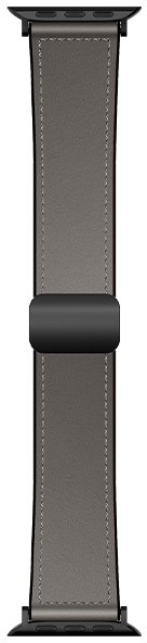Hoco iWatch WA34 Basic series two-section double magnetic buckle silicone leather strap(38/40/41/42mm) Dark Grey