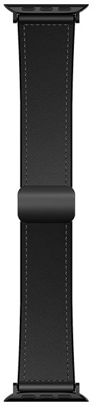Hoco iWatch WA34 Basic series two-section double magnetic buckle silicone leather strap(44/45/46/49mm) Black