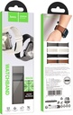 Hoco iWatch WA34 Basic series two-section double magnetic buckle silicone leather strap(44/45/46/49mm) Dark Grey
