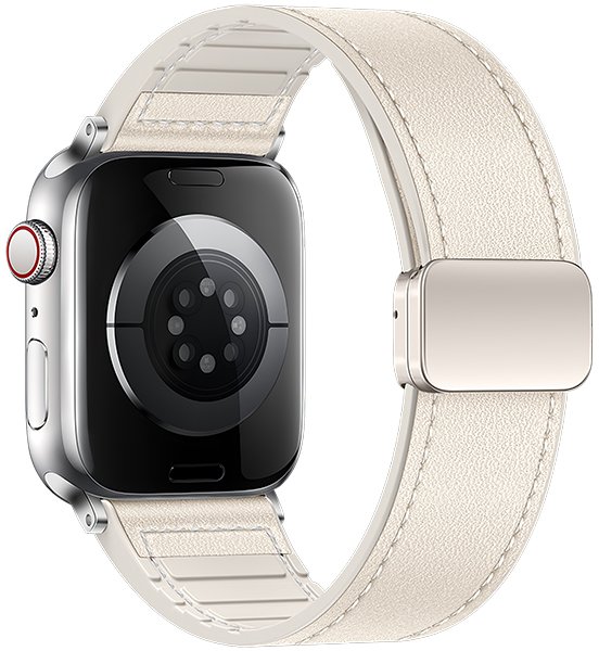 Hoco iWatch WA34 Basic series two-section double magnetic buckle silicone leather strap(44/45/46/49mm) Star Color
