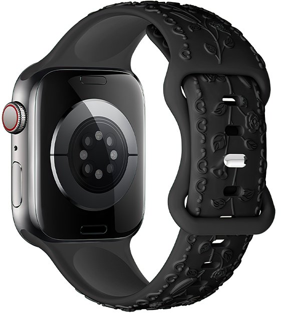 Hoco iWatch WA30 Flexible series 3D solid color silicone strap (44/45/46/49mm) Black