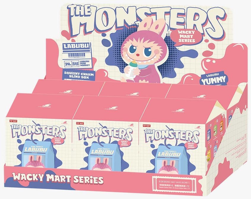 Pop Mart - Labubu The Monsters Wacky Mart Series Squishy Charm Sealed Case (6 Blind Box)