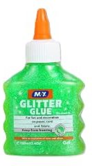 Glue Glitter 100ML Flakes Assorted 932-4-AST