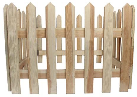 Wooden Fence Set of 4pcs 9.9x2.9cm Nature Color