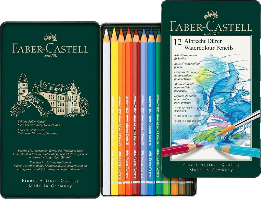 Albrecht Durer Artists Water Color Pencils Tin Of 12 Colors